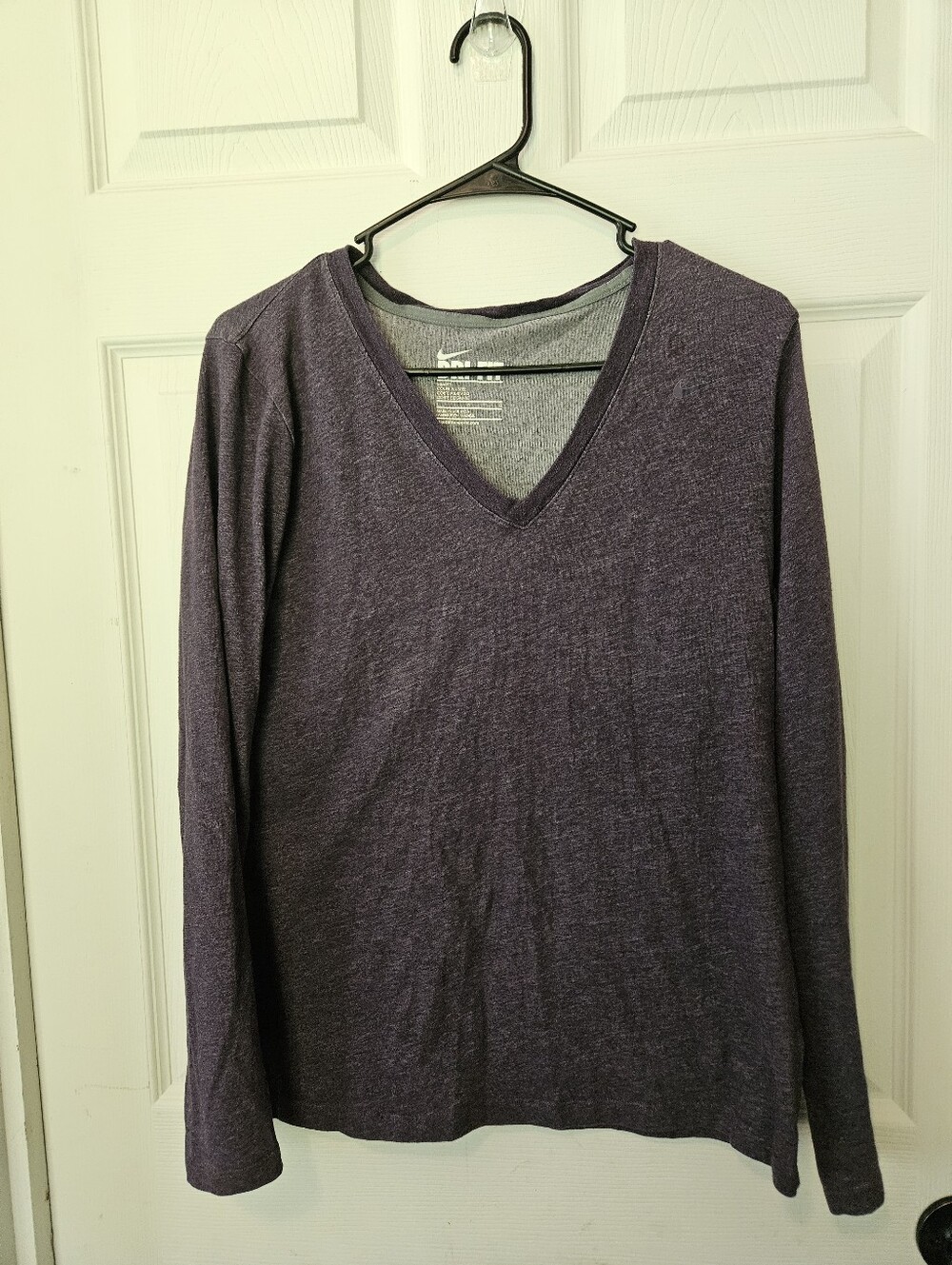 Nike Men’s V-Neck Long Sleeve Sweater - Purple